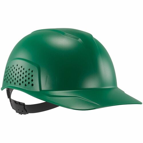 Ergodyne Skullerz 8951 Vented Hard Shell Bump Cap - Recommended for: Mechanic, Baggage Handling, Food Processing, Manufacturing, Inspection - Head, Visibility Protection - Ratchet Closure - Polyethylene - Green - Vented, Lightweight, Durable, Breathable, 