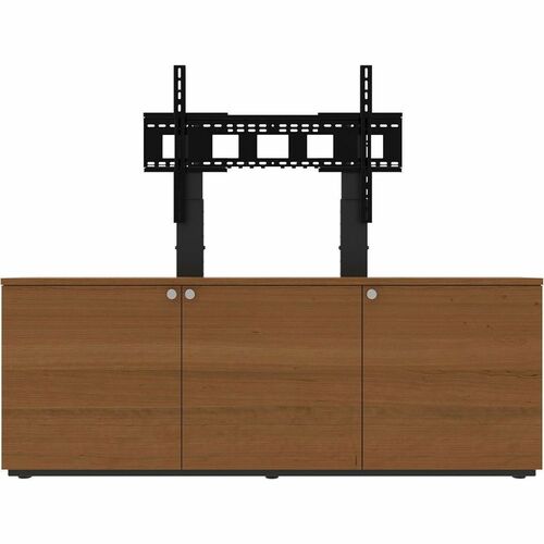 Avteq Thin 3-Bay Credenza - 45" to 98" Screen Support - 79" (2006.60 mm) Height x 30" (762 mm) Width x 15.20" (386.08 mm) Depth - Laminate - For Touch Screen Display, Interactive Display, A/V Equipment, Commercial, Camera, Storage - Ventilated, Integrated