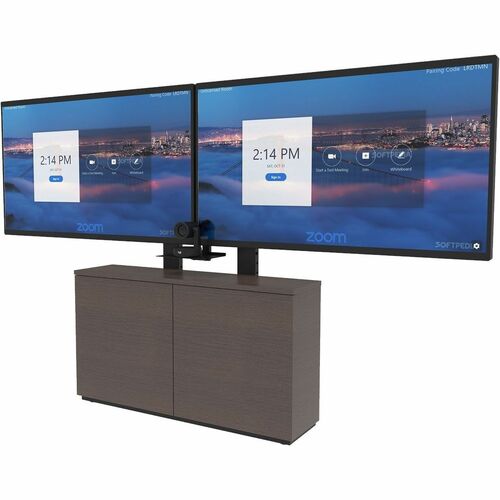 Avteq Thin 2-Bay Credenza - 45" to 82" Screen Support - 52.60" (1336.04 mm) Height x 30" (762 mm) Width x 15.20" (386.08 mm) Depth - Veneer - For Touch Screen Display, Interactive Display, A/V Equipment, Commercial, Camera, Storage - Ventilated, Integrate