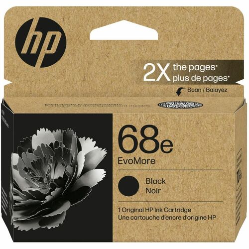 HP EvoMore 68e Original Inkjet Ink Cartridge - Black - 1 Pack - 320 Pages