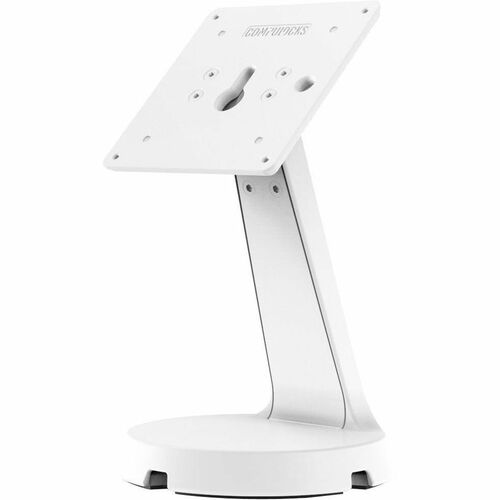 Compulocks VESA Mast Counter Stand - White - Up to 20" Screen Support - 4.54 kg Load Capacity - 5.80" (147.32 mm) Height x 5.80" (147.32 mm) Width - Countertop - Aluminum, Steel - White - For Display Screen, Tablet - Durable, Secure, Cable Management, Rev