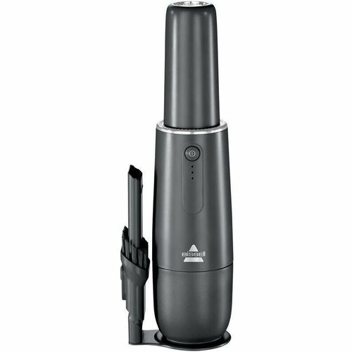 BISSELL TurboSlim Cordless Hand Vacuum Grey - Bagless - 100 mL Water Tank Capacity - Crevice Tool, Dusting Brush, Dirt Cup - Bare Floor - 2-stage - Battery - Battery Rechargeable - 7.4 V DC - Titanium, Gray