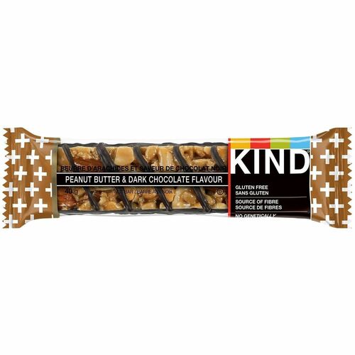 KIND Bars, Peanut Butter and Dark Chocolate, 40 g, 12 Bars/BX - Individually Wrapped, Gluten-free - Peanut Butter, Dark Chocolate - 1.41 oz (40 g) - 12 / Box
