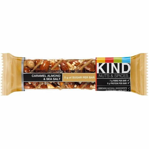 KIND Bars, Caramel Almond and Sea Salt, 40 g, 12 Bars/BX - Individually Wrapped, Gluten-free - Caramel Almond and Sea Salt - 1.41 oz (40 g) - 12 / Box