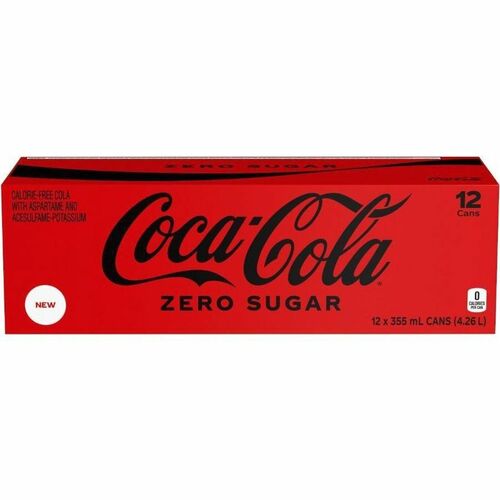 Coke Zero Zero Sugar - Ready-to-Drink - Sugar Free - 355 mL - 12 / Carton