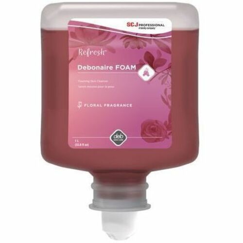 Refresh Hand Wash Refill - Enchanted Rose Scent - 1 L - Cartridge Dispenser - Dirt Remover, Kill Germs - For Washroom, Industrial, Healthcare - Moisturizing - Pink - Biodegradable, Pleasant Scent, Non-irritating - 6 / Case