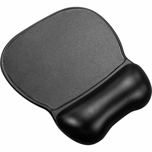 Compucessory Soft Skin Gel Wrist Rest & Mouse Pad - 1" x 8.50" x 9.50" Dimension - Black - Gel - Anti-slip - 1 Pack - Mouse