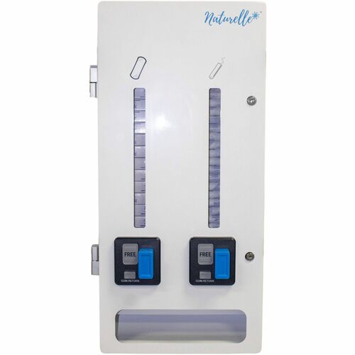 Impact Products Dual Vendor Hygiene Dispenser - 14.2" Width x 6.9" Depth x 29.3" Height - 1 Each - White - Metal, Steel