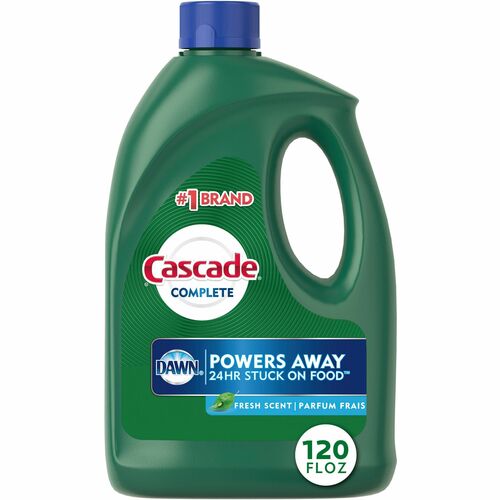 Cascade Complete Gel Dishwasher Detergent - For Dishwasher, Kitchen - Gel - 120 fl oz (3.8 quart) - Fresh Scent - Easy to Use, Phosphate-free, Anti-septic - Green Bottle - 1 Each