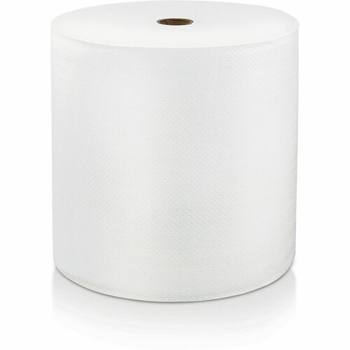 LoCor Hard Wound Roll Towels - 1 Ply - 6" x 1200 ft - Bright White - Virgin Fiber - 1 Carton