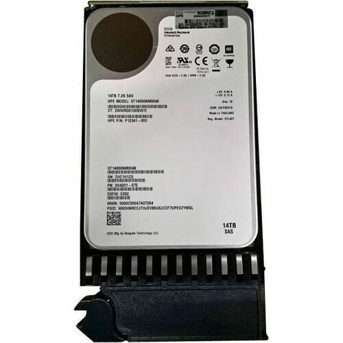 HPE Sourcing ST14000NM002G 14 TB Hard Drive - 3.5" Internal - SAS (12Gb/s SAS)