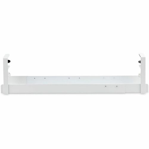 StarTech.com Under Desk Cable Management Tray, Length Adjustable, Clamp-On Installation, No Drilling Required, White - Length adjustable cable management tray organizes workspaces to reduce risk of tripping hazards or tangled cords; Tool-free setup.