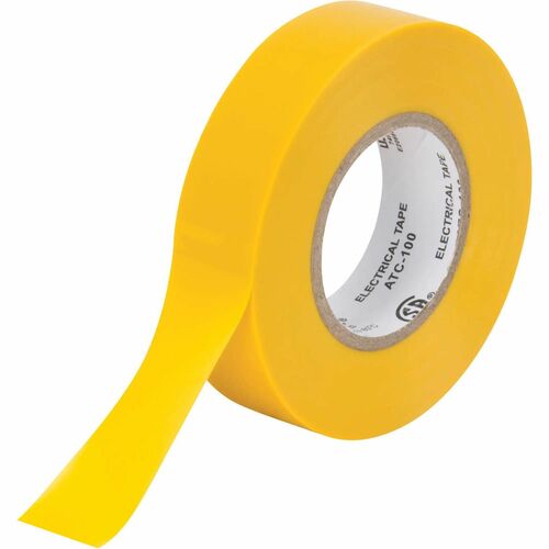 Aurora Tools Electrical Tape, 19 mm (3/4") x 18 M (60'), Yellow, 7 mils - 19.7 yd (18 m) Length x 0.75" (19 mm) Width x 7 mil (0.18 mm) Thickness - Yellow - For Insulating Wire, Splicing, Electrical - 1 Each