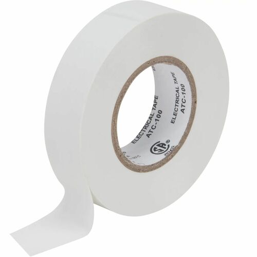 Aurora Tools Electrical Tape, 19 mm (3/4") x 18 M (60'), White, 7 mils - 19.7 yd (18 m) Length x 0.75" (19 mm) Width x 7 mil (0.18 mm) Thickness - White - For Insulating Wire, Splicing, Electrical - 1 Each