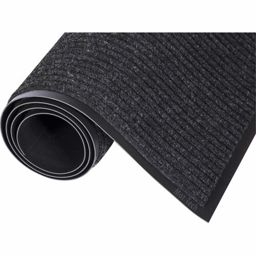 Mat Tech PRORIB Value Collection - Entrance, Floor - 48" (1219.20 mm) Length x 72" (1828.80 mm) Width x 0.310" (7.87 mm) Thickness - Ribbed - Polypropylene - Charcoal - 1Each