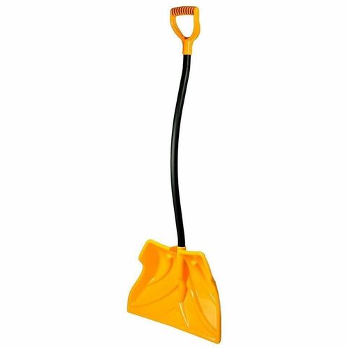 Storex Eclipse 20-inch Snow Shovel with Metal Wear Strip, Yellow/Black - Yellow/Black - Metal - 1.38 kg - Ergonomic Design, Lightweight - 1 Each