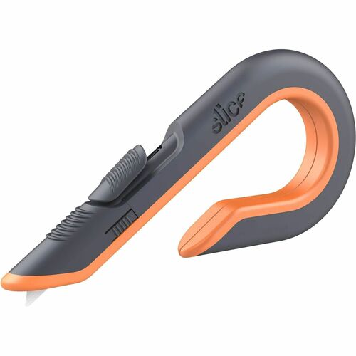 Dentec #2110400 Slice Manual 3 Position Box Cutter - Rust-free Blade, J-hook Handle, Ambidextrous, Durable, Ergonomic Handle, Lanyard Hole - Nylon, Zirconia, Plastic, Ceramic - Orange - 1 Each