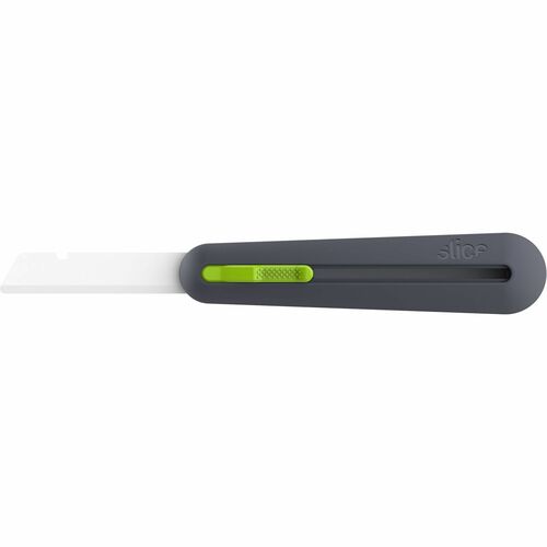 Dentec #2110560 Slice Auto-retractable Industrial knife - 2.95" (75 mm) Blade Length - Retractable, Durable, Ambidextrous, Non-sparking, Non-conductive, Non-magnetic, Rust-free Blade - Zirconia, Glass-filled Nylon, Plastic - Green, Gray, White - 1 Each