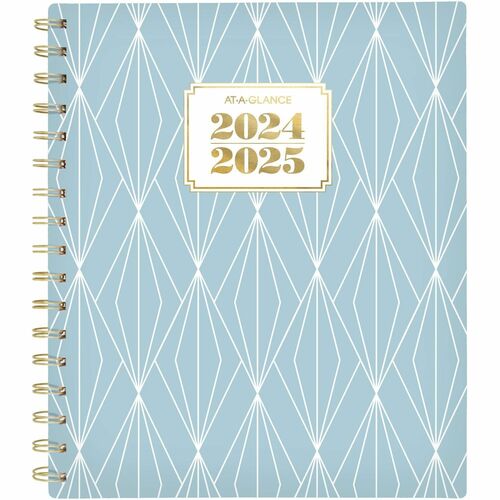 At-A-Glance BADGE Academic 2024-2025 Weekly Monthly Planner, Geo, Medium, 7" x 8 3/4" - Medium - Academic - Julian Dates - Weekly, Monthly - 13 Month - July 2024 to July 2025 - 1 Month, 1 Week Double Page Layout - 7" x 8 3/4" Sheet Size - White Sheet - Tw