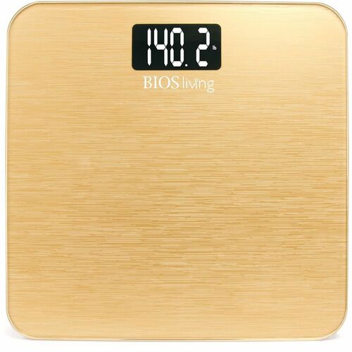 BIOS Living Gold Metallic Digital Scale - 396 lb (179622.58 g) / 396.83 lb (180000 g) Maximum Weight Capacity - Metallic Gold