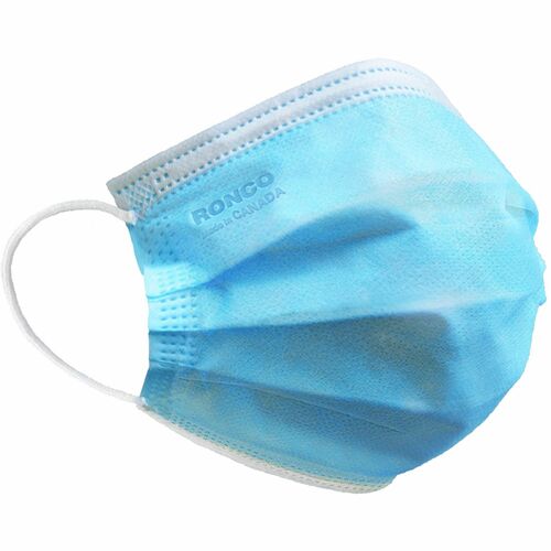 Pro-Tec 3 Ply Pleated Medical Mask, ASTM Level 1 - Recommended for: Medical, Dental, Waste Management, Hospital, Laboratory, Examination, Cleanroom, Food Handling, Multipurpose - One Size Size - Bacteria, Particulate, Allergen, Respiratory Droplet, Fluid,