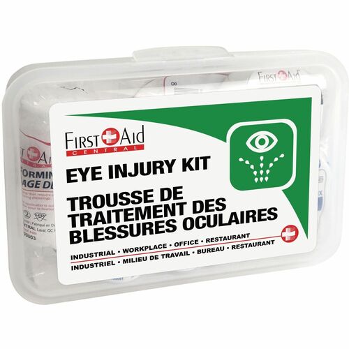 First Aid Central EYE Injury Kit SmartCompliance Cabinet Add-On - 11 x Piece(s) - 4.92" (125 mm) Height x 7.01" (178 mm) Width x 2.01" (51 mm) Depth - Plastic Case - 1 Kit