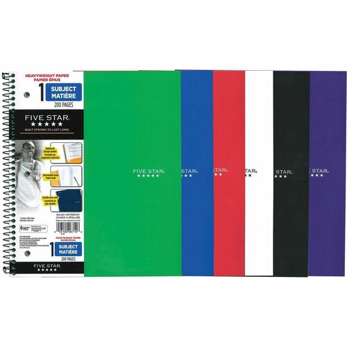 Five Star Wirebound, 1-Subject Premium Heavy Weight Notebook, 11" X 8-1/2" , 100 Sheets