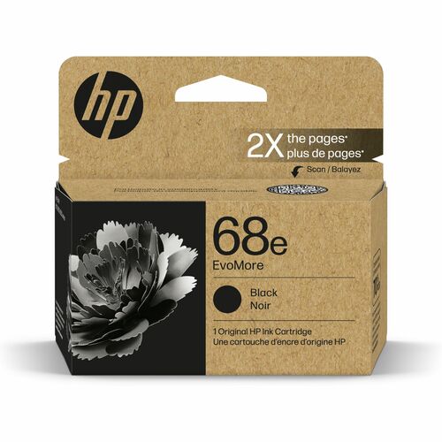 HP EvoMore 68e Original Inkjet Ink Cartridge - Black - 1 Pack - 320 Pages