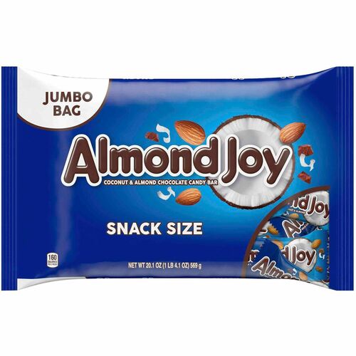 Almond Joy Candy Bars - Coconut and Almond Chocolate, Milk Chocolate - Individually Wrapped - 1.26 lb - 2 / Carton