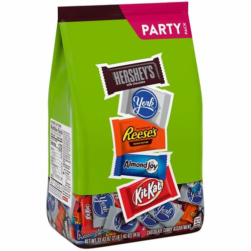 Hershey Chocolate Assortment - Dark Chocolate, Peppermint, Peanut Butter, Milk Chocolate - 2.09 lb - 1 / Carton