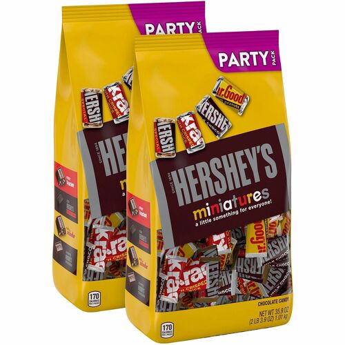 Hershey Chocolate Assortment - Milk Chocolate, Dark Chocolate - Individually Wrapped - 2.24 lb - 2 / Carton