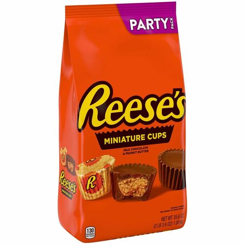 Reese's Peanut Butter Cups - Peanut Butter, Milk Chocolate - Individually Wrapped - 2.22 lb - 1 / Carton