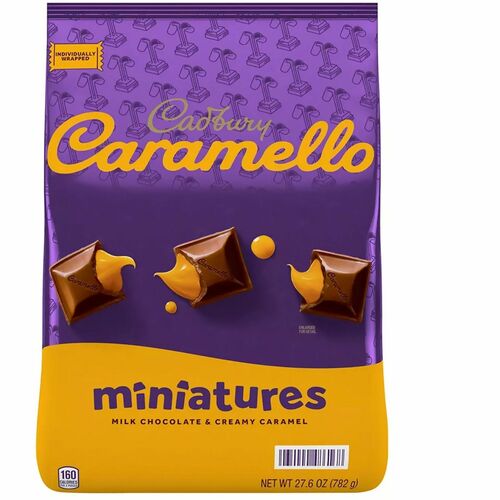 CADBURY Caramello Miniatures - Caramel Milk Chocolate - 1.72 lb - 1 / Carton