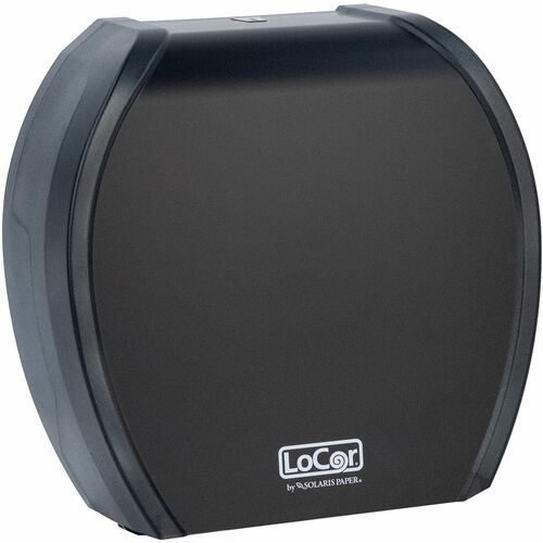 LoCor Paper Jumbo Bath Tissue Dispenser - Roll Dispenser - 4.8" Height x 12" Width x 11.8" Depth - Matte Black - 1 Each