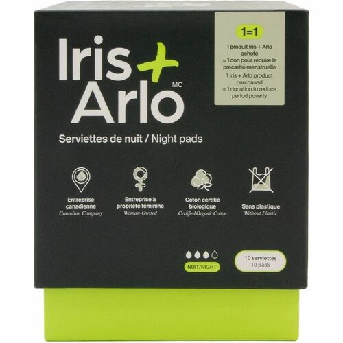 Serviettes de nuit 100 % coton biologique Iris & Arlo - Iris + Arlo