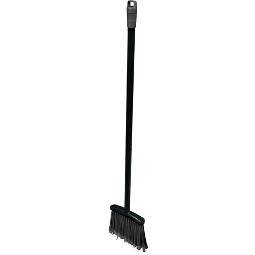 Genuine Joe Plastic Lobby Broom - 36" Handle Length - 36" Overall Length - Blue, Black - 1 Each