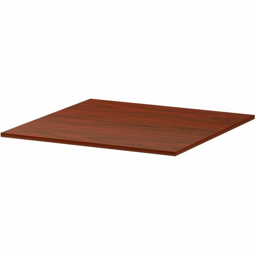 Lorell Essentials Modular Conference Tables - 1" x 47"47" - Band Edge - Mahogany Table Top - Modular, Eco-friendly - For Meeting, Office