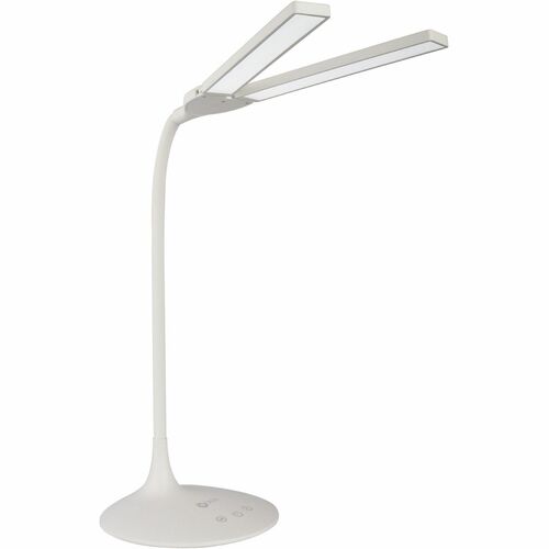 OttLite Wellness Series Pivot LED Desk Lamp - 26" x Height 6.7" Width - LED Bulb - Adjustable Height, Flexible Neck, ClearSun LED, Dimmable, Touch Sensitive Control Panel, Color Changing Mode, Auto Shut-off - Desk Mountable - White - for Desk