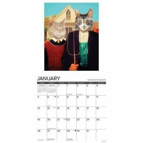 2025 Willow Creek Press Humor & Comics Monthly Wall Calendar, 12" x 12" , Animal Masterpieces, January To December, 41390 - Medium - Regular - Monthly - January 2025 to December - 12" x 12" Sheet Size - White Sheet - Stapled - Wall Mount - 12" Height x 12