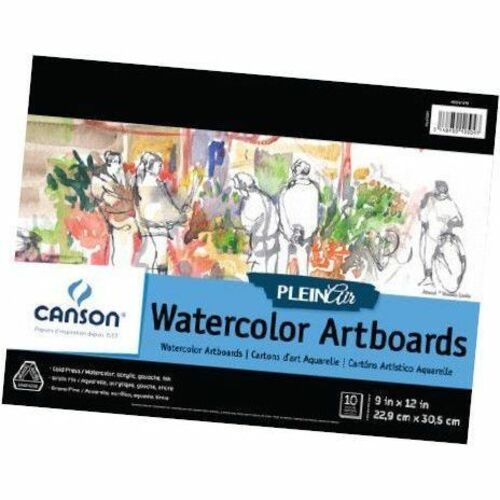 Canson Plein Air Watercolor Pad - 10 Sheets - 9" x 12" - Acid-free - 10 Each