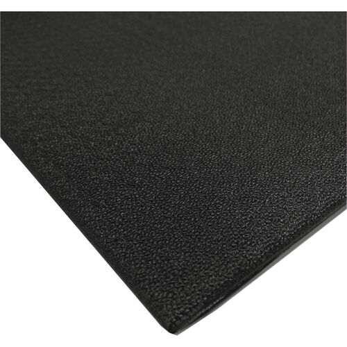 Floortex Anti-fatigue Mat - Service Counter, Mailroom, Packaging Station, Cashier's Station - 36" (914.40 mm) Length x 24" (609.60 mm) Depth x 0.375" (9.53 mm) Thickness - Rectangular - PVC Sponge - Black - 1Each