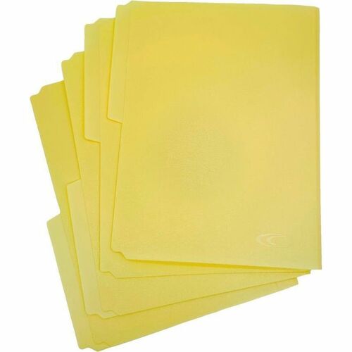 Duraply 1/2 Tab Cut Letter Storage Folder - 8 1/2" x 11" - Poly - Manila - 12 / Pack