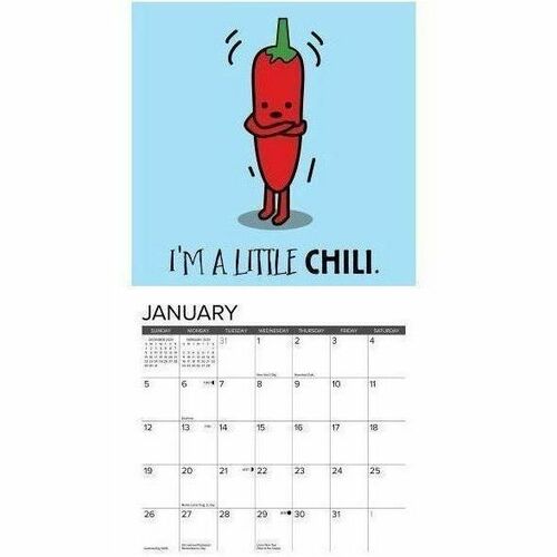 2025 Willow Creek Press Mini Wall Calendar, 7" x 7" , Pun Intended, January 2025 To December 2025, 45930 - Small - Regular - Monthly - January 2025 to December 2025 - 7" x 7" Sheet Size - White Sheet - Stapled - Wall Mount - 7" Height x 7" Width - Interna