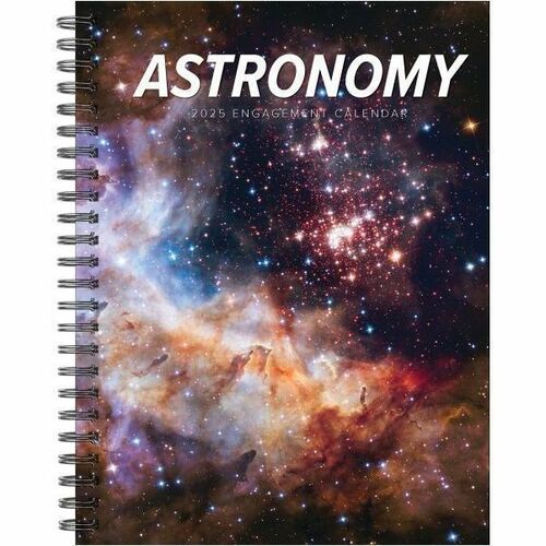 2025 Willow Creek Press Weekly Engagement Planner, 6-1/2" x 8-1/2" , Astronomy, January 2025 to December 2025, 46074 - Medium - Regular - Weekly - January 2025 to December 2025 - 6 1/2" x 8 1/2" Sheet Size - White Sheet - Spiral Bound - Multicolor Paper C