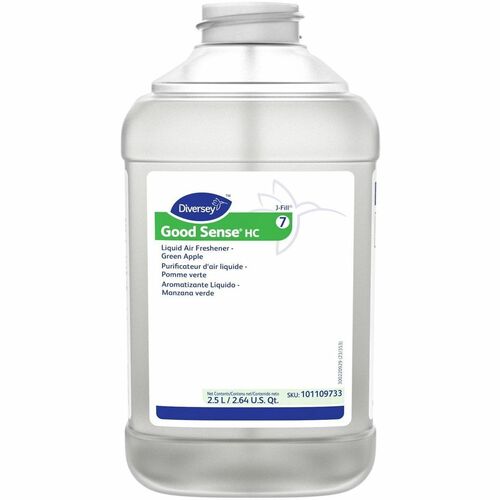 Diversey Good Sense Air Freshener - Liquid - 84.5 fl oz (2.6 quart) - Green Apple - Odor Neutralizer