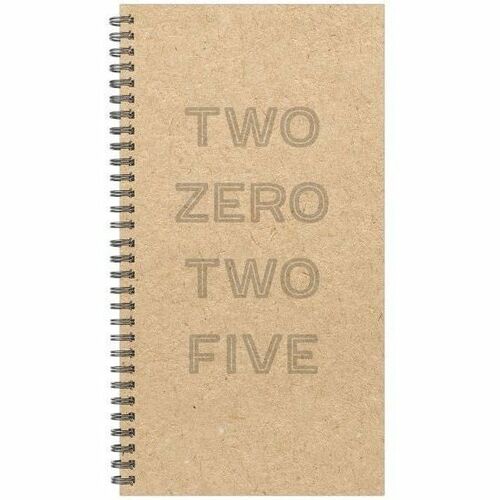 Willow Creek Press Weekly/Monthly Spiral Pocket Planner, 3-1/2" x 6-1/2" , Kraft Year, January To December, 48740 - Small - Regular - Weekly, Monthly - January 2025 to December - 3 1/2" x 6 1/2" Sheet Size - White Sheet - Spiral Bound - Multicolor Paper C