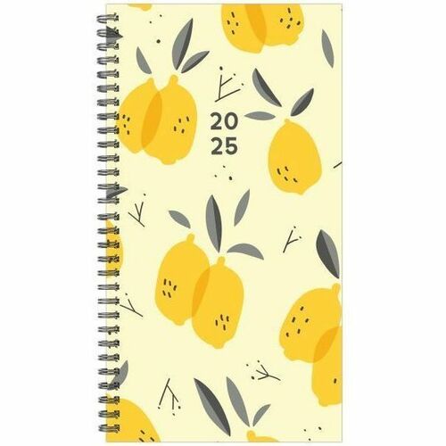 Willow Creek Press Weekly/Monthly Spiral Pocket Planner, 3-1/2" x 6-1/2" , Citrus Grove, January To December, 48726 - Small - Regular - Weekly, Monthly - January 2025 to December - 3 1/2" x 6 1/2" Sheet Size - White Sheet - Spiral Bound - Multicolor Paper