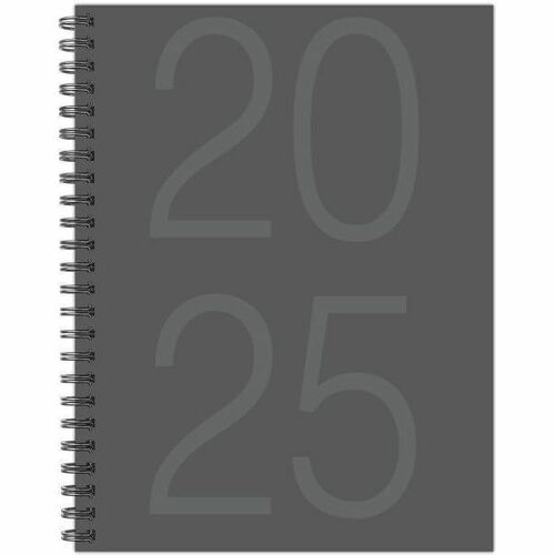 Willow Creek Press Softcover Weekly/Monthly Planner, 6-1/2" x 8-1/2" , Charcoal Gray, January To December, 48825 - Medium - Regular - Weekly, Monthly - January 2025 to December - 6 1/2" x 8 1/2" Sheet Size - White Sheet - Ring Binding - Multicolor Paper C