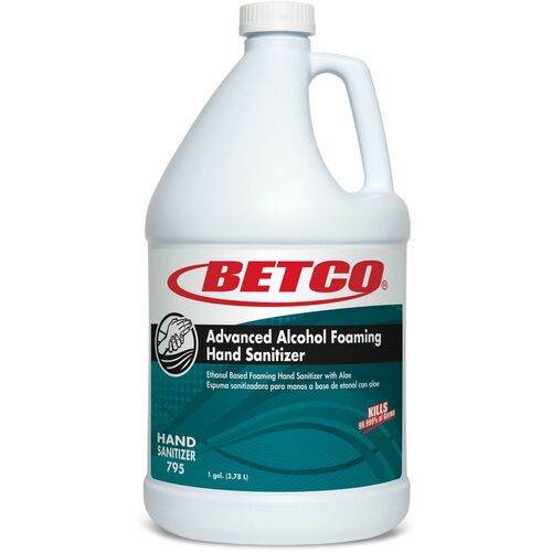 Betco Hand Sanitizer Foam Refill - Citrus Scent - 1 gal (3.8 L) - Bottle Dispenser - Kill Germs - Hand, Skin - Moisturizing - Light Blue - Non-drying, Anti-irritant, Residue-free, Non-sticky - 4 / Carton