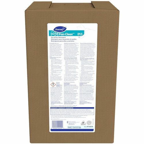 Suma Pan-Clean D1.5 - For Multipurpose - Concentrate - Liquid - 320 fl oz (10 quart) - 6.5 pH - Floral, Woody Floral Scent - Recommended For: Grease Remover, Soil Remover, Food Remover, Residue Remover - Non-corrosive, Long Lasting - Blue - 1 Carton
